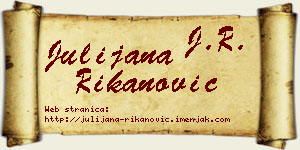 Julijana Rikanović vizit kartica